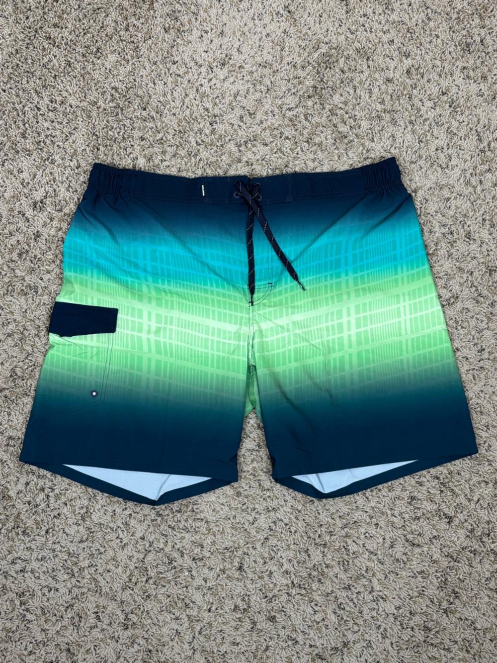 Rokka & Rolla Swim Trunks Mens 2XL Green Vapor UPF 50+ 4‎ Way Stretch Quick Dry